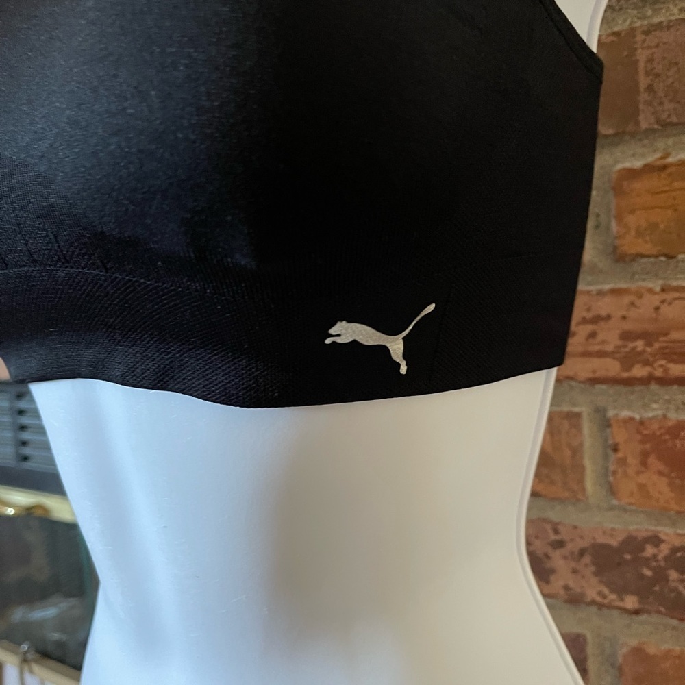 Puma Black Padded Sports Bra - Picture 2 of 4